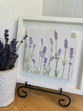 'Hand Painted Lavender Square Botanical Cast' by Botanical Art by Diane De Roo