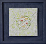 'Framed Hand Painted Hummingbird and Ivy Cast' by Botanical Art By Diane