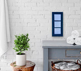 'Framed Botanical Trio - Slate Blue'  by Botanical Art by Diane De Roo