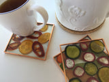 'Vegetable Slice Coasters' by Botanical Art by Diane