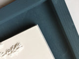 'Framed Botanical Cast - Slate Blue' by Botanical Art by Diane De Roo