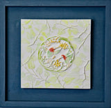 'Framed Hand Painted Hummingbird and Ivy Cast' by Botanical Art By Diane