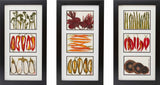 'Set of Three, 3 Windows' by Botanical Art by Diane De Roo